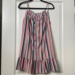 Boutique brand strapless Sun dress with ruffle S